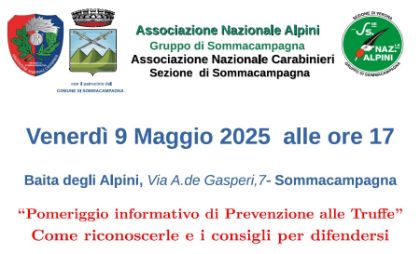 Pomeriggio informativo di Prevenzione alle truffe Pomeriggio informativo di Prevenzione alle truffe