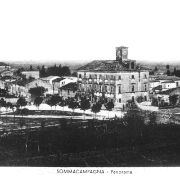 151- Cartolina: panorama da Piazza della Repubblica sul Municipo. Vista panoramica da casa Polato anno 1922
