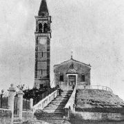 70 - Inaugurazione del nuovo campanile della Chiesa di S. Rocco. La foto riporta la scritta "per l'inaugurazione del campanile Sommacampagna 24 settembre  1904 - Fatta dal Cardinal Bacilieri"
