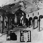 71 - Bozzetto del'interno della Chiesa di S.Andrea eseguito dall'Arch. Cristofori.