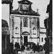 72 - Piazza Roma agli inizi del '900 con fronte Chiesa Parrocchiale